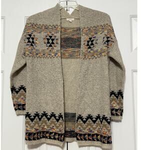 Debut Aztec Print Cardigan Sweater, Size S/M